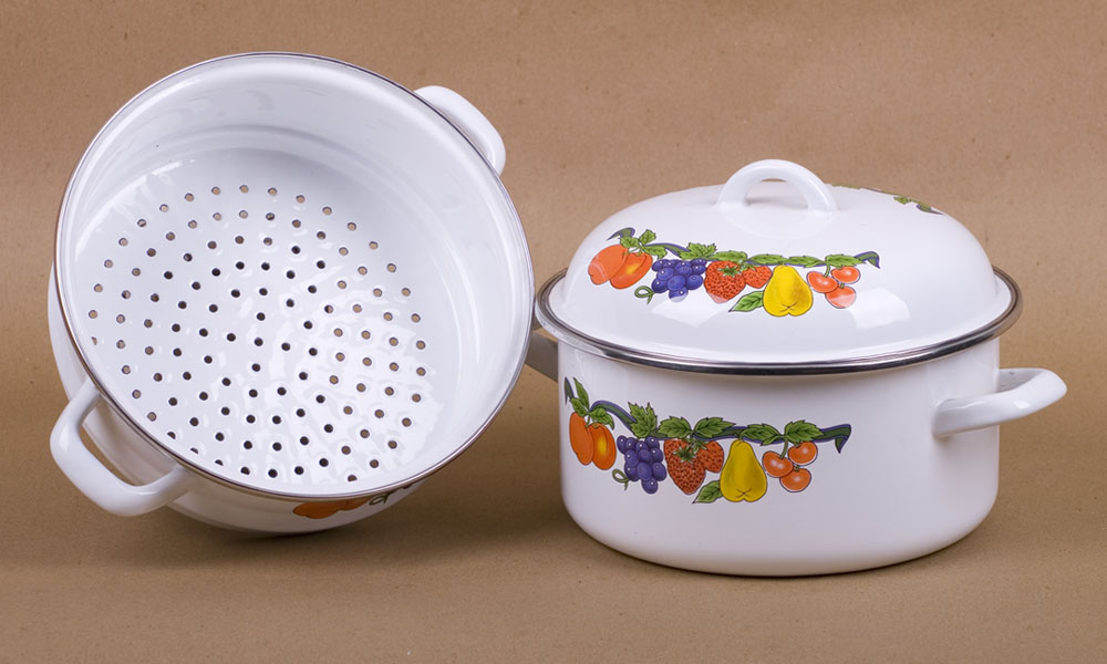 Steamer Cooker Set with M Metal Handle & Knobs - Bakelite Matt Handle & Knobs