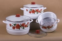 3 pcs Stock Pot with Steamer